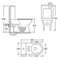 Унитаз напольный Aquatek Тея, 650х340х830, безободковый Tornado AQ2701T-00