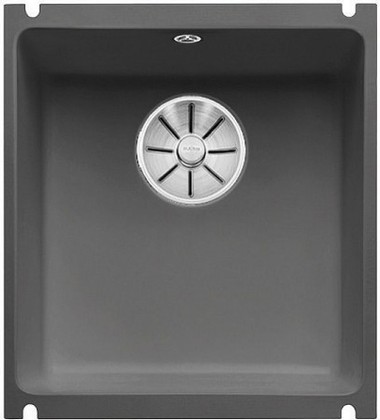Кухонная мойка Blanco Subline 375-U, керамика, отводная арматура, базальт 523731