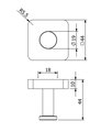 Крючок для полотенец Kludi Vela S одинарный, брашированное золото 25984N0