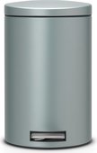 Ведро для мусора 12л с педалью, MotionControl, мятный металлик Brabantia 484209
