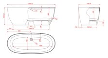 Ванна Astra-Form Атрия 170x75, овальная, литьевой мрамор 01010011