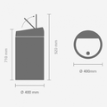 Ведро для мусора 45л жёлтое Brabantia Touch Bin 424601