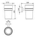 Стакан для зубных щеток Kludi Vela S, белый матовый 2597553