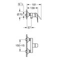 Смеситель для душа Grohe Euroeco, внешний монтаж, однорычажный, хром 32740001