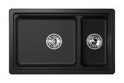 Кухонная мойка Granula Kitchen Space KS-7304U, 730x450, подстольный монтаж, кварц, Чёрный 7304U, ЧЁРНЫЙ