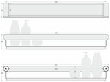Полка углублённая Сунержа Round L 610, Золотой шёлк 32-3020-6610
