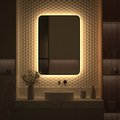 Зеркало с окантовкой Defesto Aura 70x100, LED подсветка, ИК-выключатель, тёплый белый свет DF 2979R