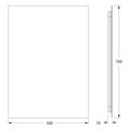 Зеркало с фацетом Defesto Glow 50x70, LED подсветка, без выключателя, тёплый белый свет DF 2514