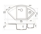 Кухонная мойка Omoikiri Sakaime 105C-BE с крылом, Tetogranit, ваниль 4993124