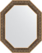 Зеркало Evoform Polygon 790x990 в багетной раме 101мм, вензель серебряный BY 7240