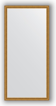 Зеркало Evoform Definite 720x1520 в багетной раме 46мм, бусы золотые BY 1112