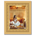 Зеркало Evoform Exclusive 450x550 с фацетом, в багетной раме 80мм, сусальное золото BY 1366