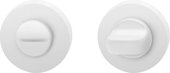 Дверная завёртка Colombo, d50, фиксатор WC, накладка-стопор, матовый белый CD49 BZGG biancomat