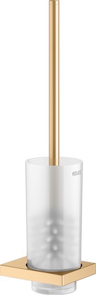 Туалетный гарнитур Keuco Edition 11, настенный, с хрустальной матовой колбой, латунь шлифованная 11164 259000