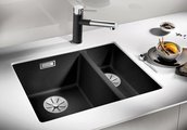 Кухонная мойка Blanco Subline 340/160-U, без крыла, основная чаша слева, отводная арматура, гранит, алюметаллик 523550