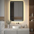 Зеркало с окантовкой Defesto Aura 80x120, LED подсветка, ИК-выключатель, тёплый белый свет DF 2980R