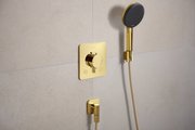 Шланговое подсоединение Hansgrohe FixFit Fine Q, с клапаном обратного тока, полированное золото 28884990