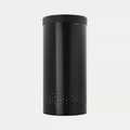 Бак для белья Brabantia 35л, круглый, с мешком, с пластиковой крышкой, чёрный матовый 242342