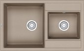 Кухонная мойка Granula 8201, 820x500, накладная, двойная, кварц,Песок 8201, ПЕСОК