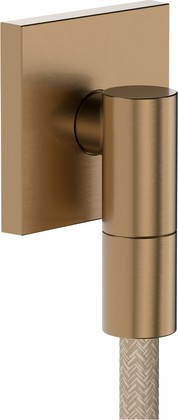 Шланговое подсоединение Hansgrohe FixFit Fine E, с клапаном обратного тока, шлифованная бронза 28883140