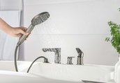Смеситель на борт ванны Aquatek Бетта на 4 отв., оружейная сталь AQ1148BGM