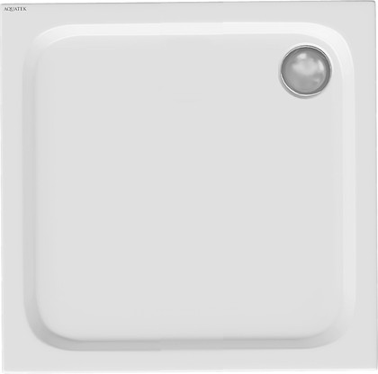 Поддон для душа Aquatek 900x900, квадратный, ножки, фронтальный экран, белый DPA-0000005