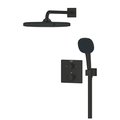Душевая система Grohe Precision Thermostat Vitalio, термостат встроенный, верхний душ, ручной душ, матовый чёрный 348822430