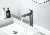 Смеситель для раковины высокий Aquatek Бетта без донного клапана, оружейная сталь AQ1104BGM