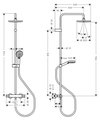 Душевая система для душа Hansgrohe Vernis Blend с термостатом, 205/100, 1jet, хром 26276000
