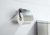 Держатель туалетной бумаги Aquatek Бетта с крышкой, оружейная сталь AQ4609BGM