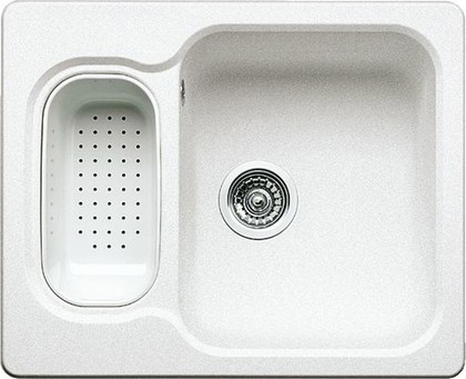 Кухонная мойка оборачиваемая без крыла с коландером, гранит, белый Blanco Nova 6 510851