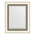Зеркало Evoform Exclusive 430x530 с фацетом, в багетной раме 70мм, состаренное серебро с плетением BY 1354