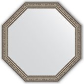Зеркало Evoform Octagon 704x704 в багетной раме 57мм, виньетка состаренное серебро BY 3693