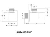 Угловой вентиль Aquatek квадрат, G1/2"x1/2", хром AQ2453CR