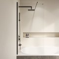 Шторка на ванну RGW SC-051B 800x1500, стекло прозрачное 8мм, чёрный 351105108-14