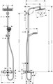 Душевая стойка Hansgrohe Crometta E Showerpipe 240 1jet с термостатом для ванны, хром 27298000