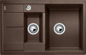 Кухонная мойка Blanco Metra 6S Compact, с крылом, с клапаном-автоматом, гранит, кофе 515044