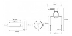 Дозатор для жидкого мыла Bemeta Neo, матовая сталь 104109115