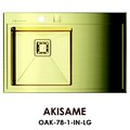 Кухонная мойка Omoikiri Akisame 78-IN-LG-L, чаша слева, золото OAK-78-IN-LG