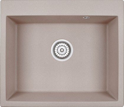 Кухонная мойка Granula 6001, 600x520, накладная, кварц, Пирит 6001, ПИРИТ