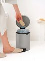 Мусорный бак с педалью Brabantia NewIcon 5л, Soft Grey Мягкий серый 252204