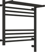 Полотенцесушитель электрический Сунержа Богема 3.0, 500x500, МЭМ правый, с полкой, Тёмный титан муар 15-5807-5050