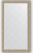 Зеркало Evoform Exclusive-G 930x1680 с фацетом и гравировкой, в багетной раме 70мм, состаренное серебро с плетением BY 4390