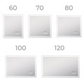 Зеркало Vigo Geometry Media Voice 700x700 LED-подсветка, подогрев, голосовое управление, Bluetooth, дата, время 046