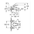 Смеситель для ванны Grohe Euroeco, внешний монтаж, однорычажный, хром 32743001