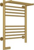 Полотенцесушитель электрический Сунержа Богема 2.0, с полкой, 600x400, МЭМ слева, матовое золото 032-5206-6040