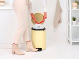 Мусорный бак с педалью Brabantia NewIcon 20л, ванильно-жёлтый 233821
