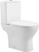 Унитаз напольный Aquatek Леон Tornado, безободковый, 600x365x810, сиденье с механизмом плавного закрывания, крепёж AQ2785T-00