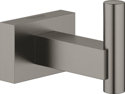 Крючок для ванной Grohe Essentials Cube, одинарный, тёмный графит матовый 40511AL1