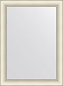 Зеркало Evoform Definite 54x74, в багетной раме, белый с серебром 60мм BY 7615